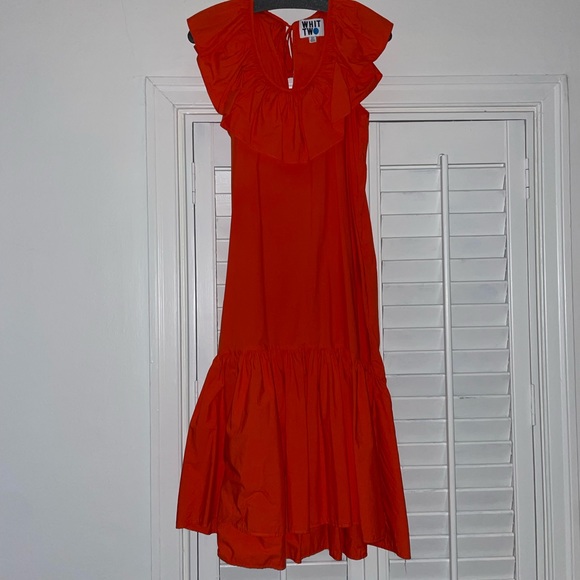 Anthropologie dress orange Whit Two - Picture 2 of 4